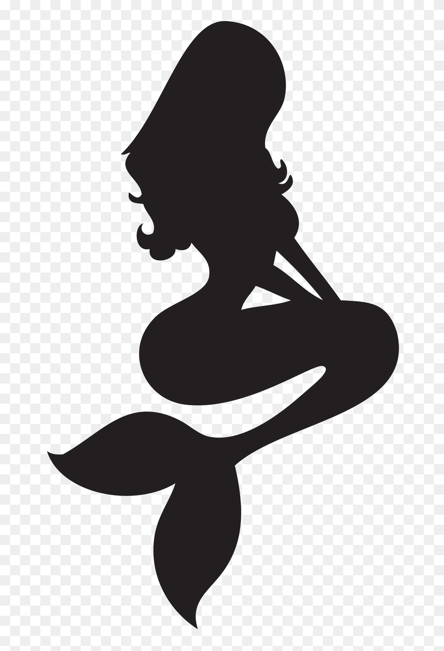 Transparent Mermaid Silhouette Png - Printable Mermaid Silhouette Clipart