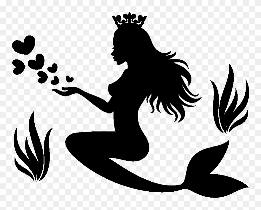 Clip Art, Png Download - Mermaid Png Clipart Black And White Transparent Png