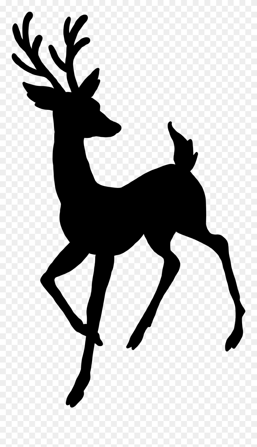 Reindeer Rudolph Christmas Graphics Silhouette Christmas - Christmas Reindeer Silhouette Cut File Clipart