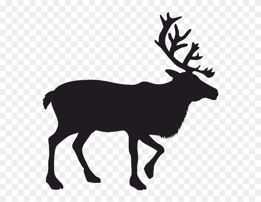 Reindeer Silhouette Rudolph - Yukon Social Distancing Caribou Clipart