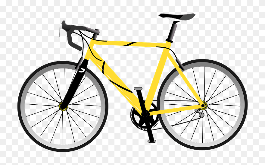 Yellow Speed Bike Clipart - Transparent Background Bike Clipart - Png Download