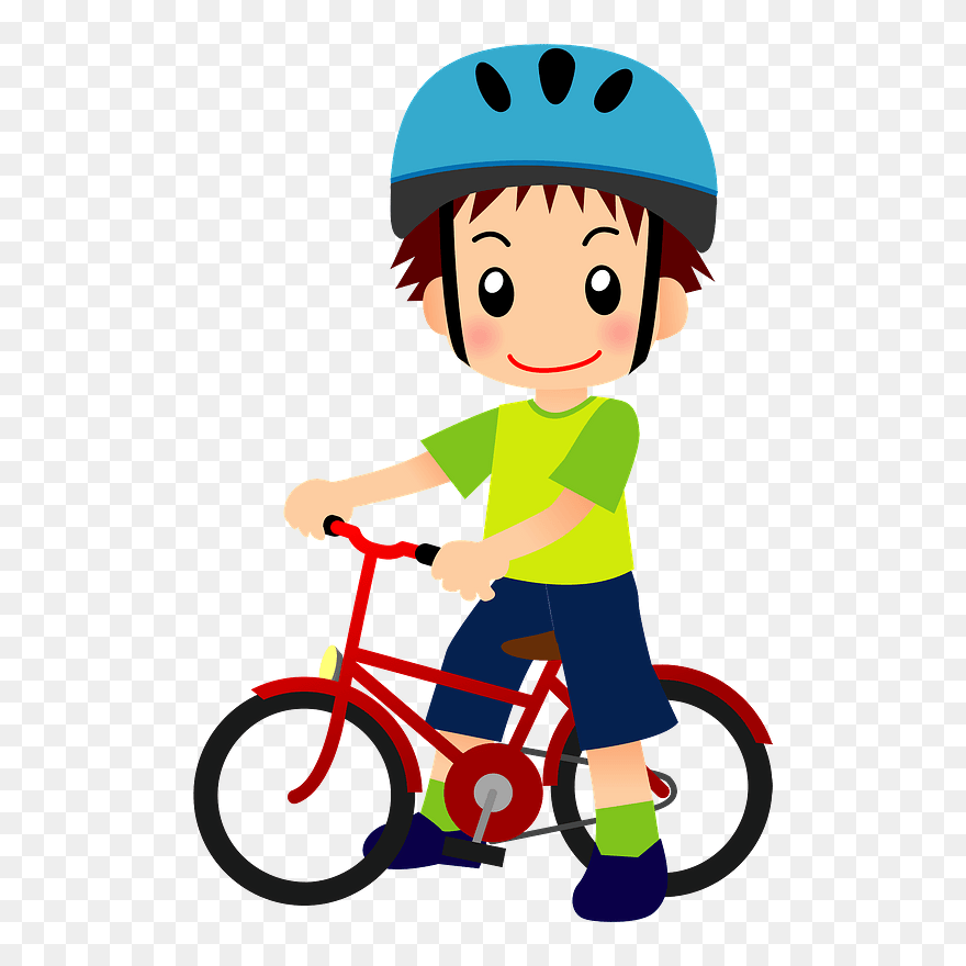 Child Bicycle Clipart - ヘルメット イラスト 書き方 自転車 - Png Download