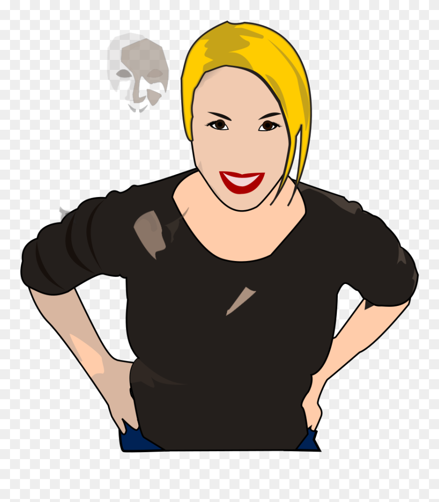 Woman Looking Up Svg Clip Arts - Woman Clipart - Png Download
