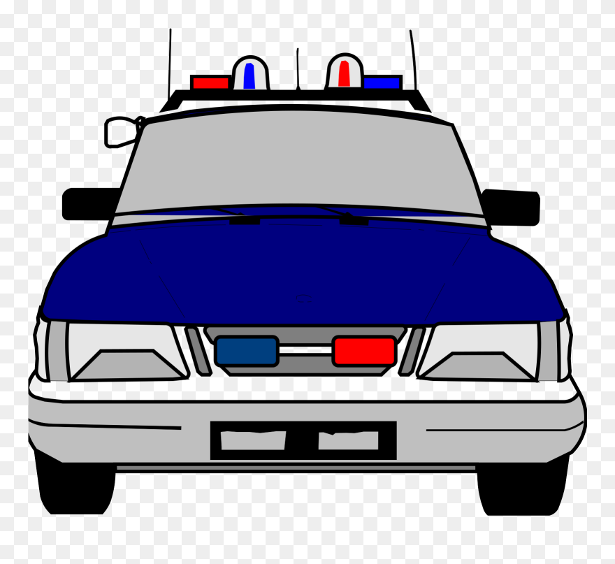 Police Car Clipart Black And White - Png Download