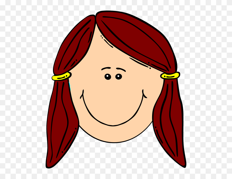 Girl With Glasses Face Clipart - Png Download