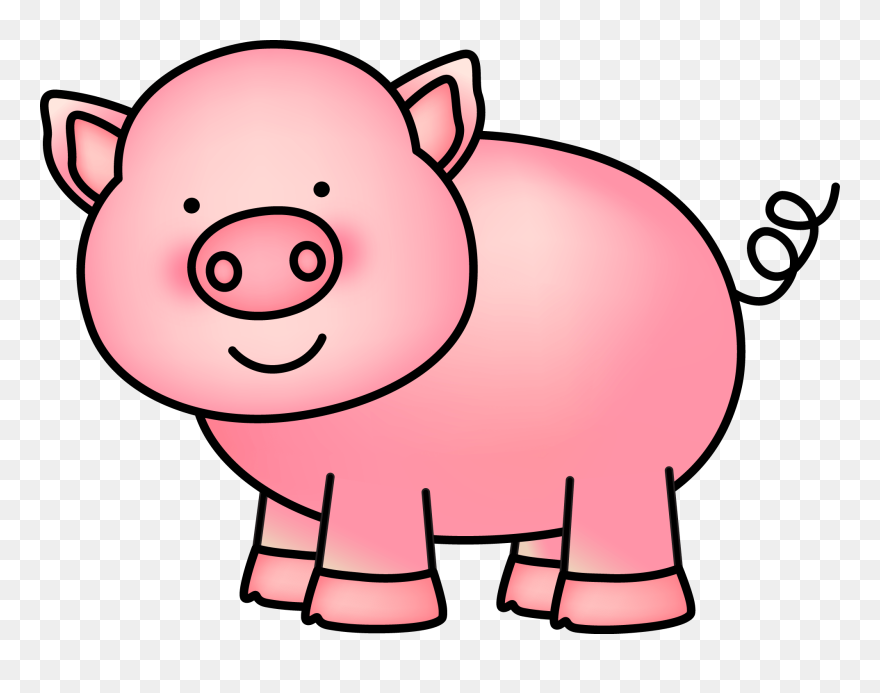 Pastel Snowflake Clipart Clipart Library Hog • Kindergarten - Pig Pictures For Kindergarten - Png Download