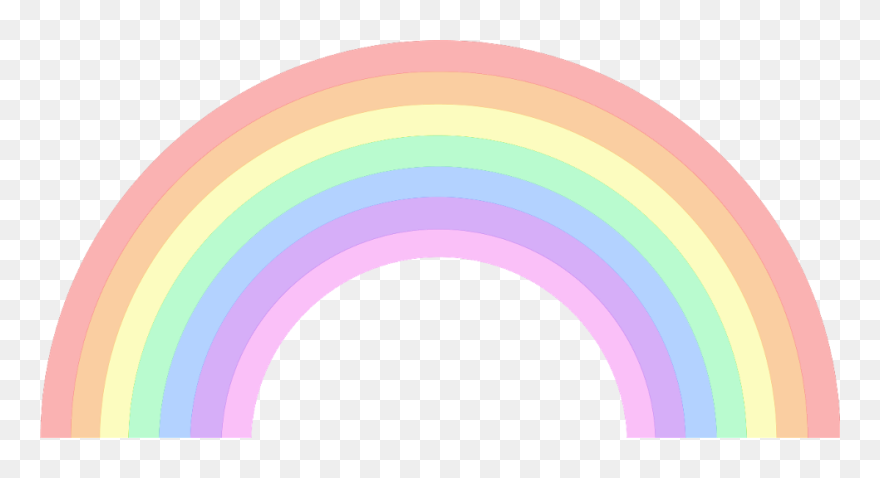 Pastel Rainbow Clip Art - Pastel Colour Rainbow Png Transparent Png