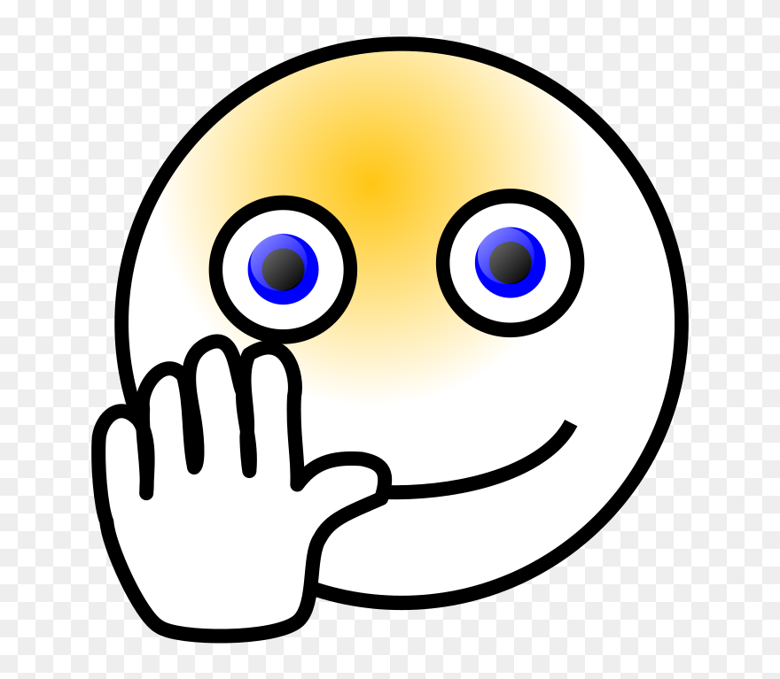 Bye Wave Smiley Svg Clip Arts - Waving Goodbye Emoji Gif Transparent Background - Png Download