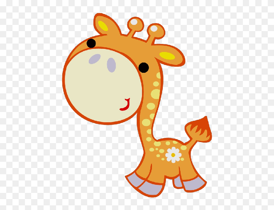 Giraffe Cartoon Cliparts Co - Cute Baby Giraffe Cartoon - Png Download