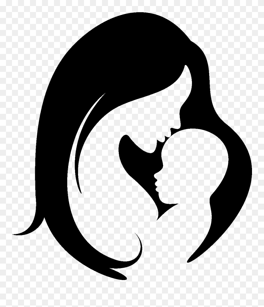 Transparent Fish Silhouette Png - Silhouette Mom And Child Clipart