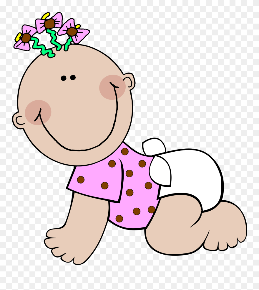 Baby Girl Clipart - Png Download