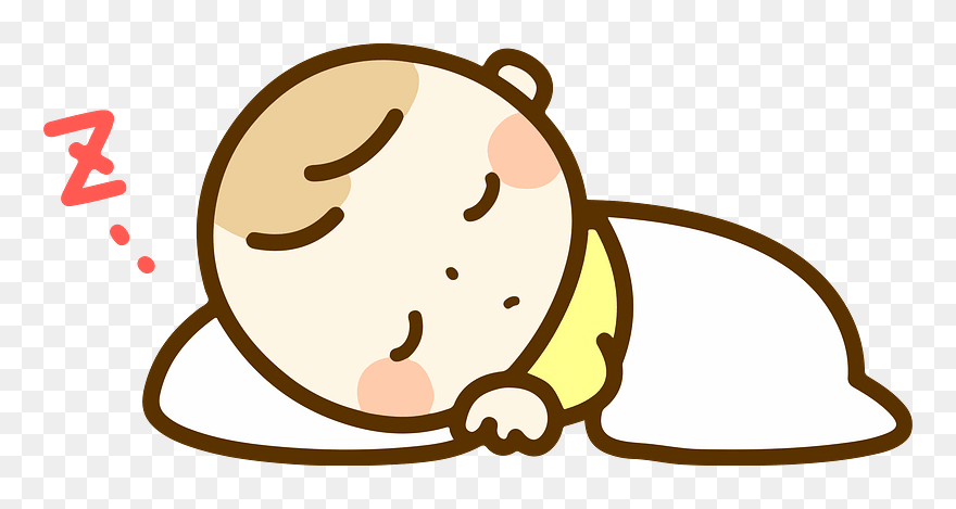 Baby Sleeping Clipart - 赤ちゃん すやすや イラスト - Png Download