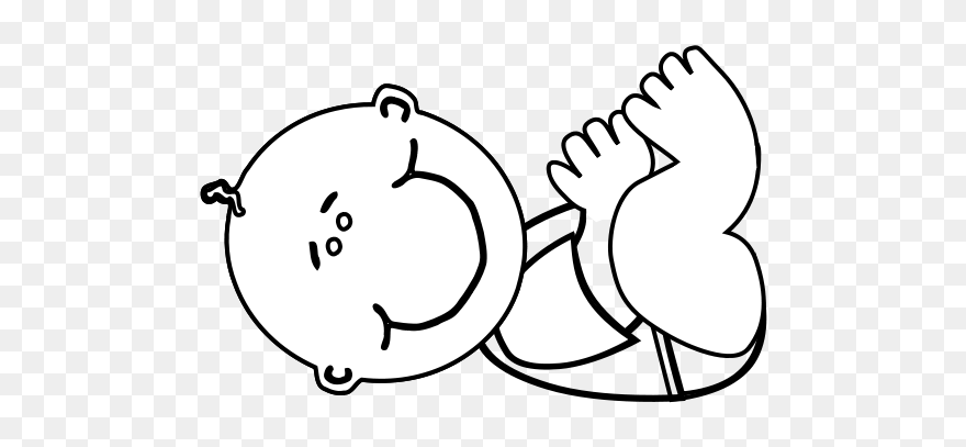 Baby Boy Lying - Vector Baby Png White Clipart