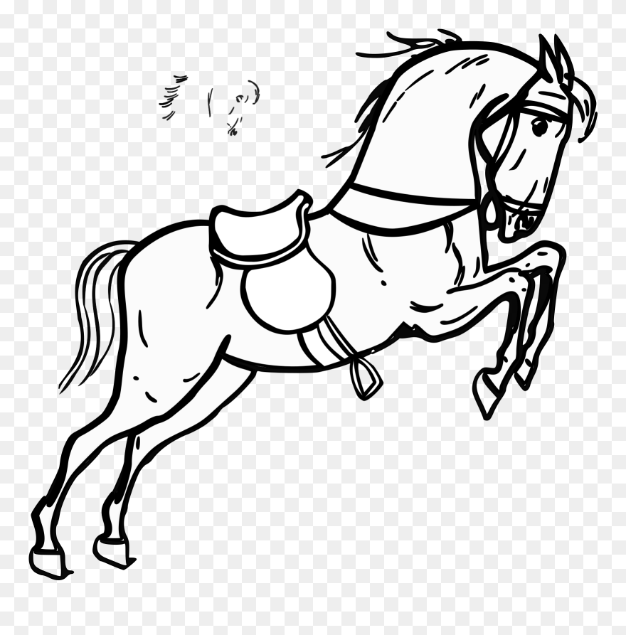 Mustang Horse Coloring Page Clipart