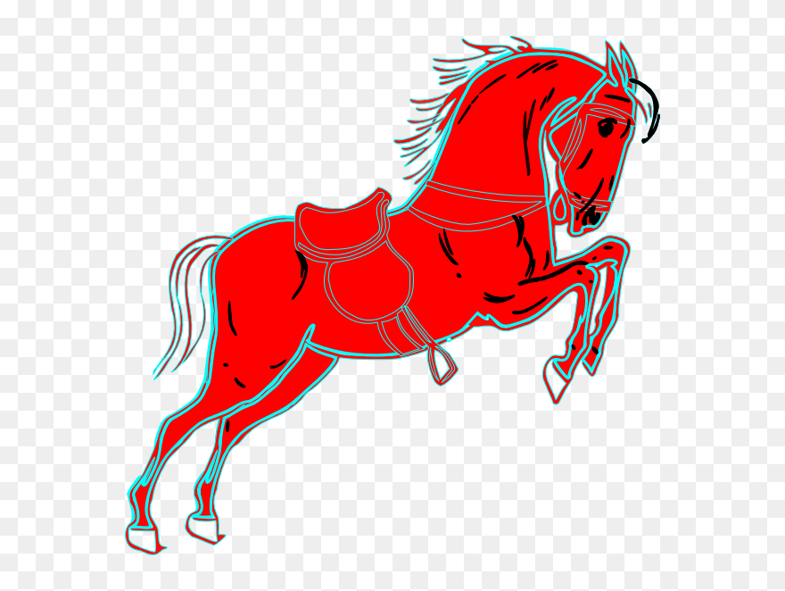 Red Horse White Clip Art At Clker - Red Horse Clipart - Png Download