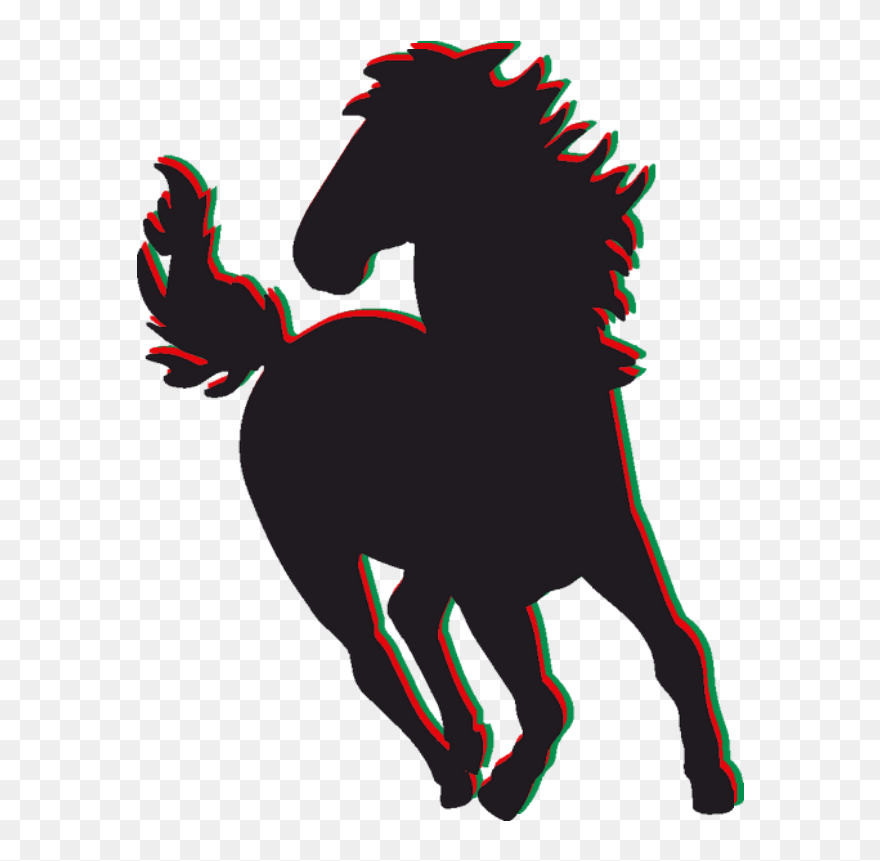 Horse Silhouette Stencil - Horse Running Towards Silhouette Clipart