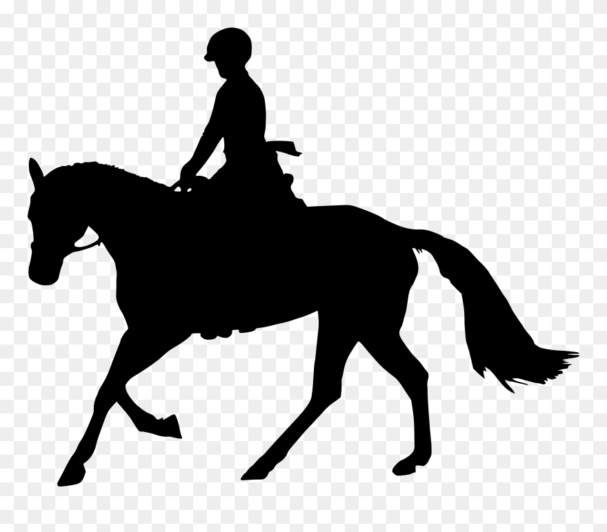 Horse Silhouette At Getdrawings - Horse And Rider Silhouette Png Clipart