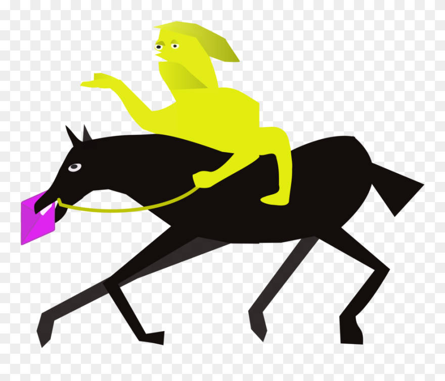 Horse,silhouette,pack Animal - Clip Art - Png Download