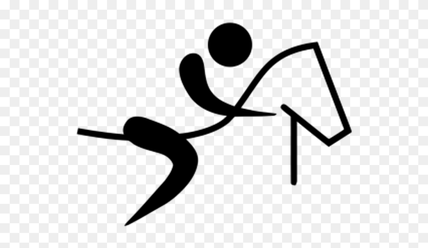 Stickman Riding A Horse Clipart