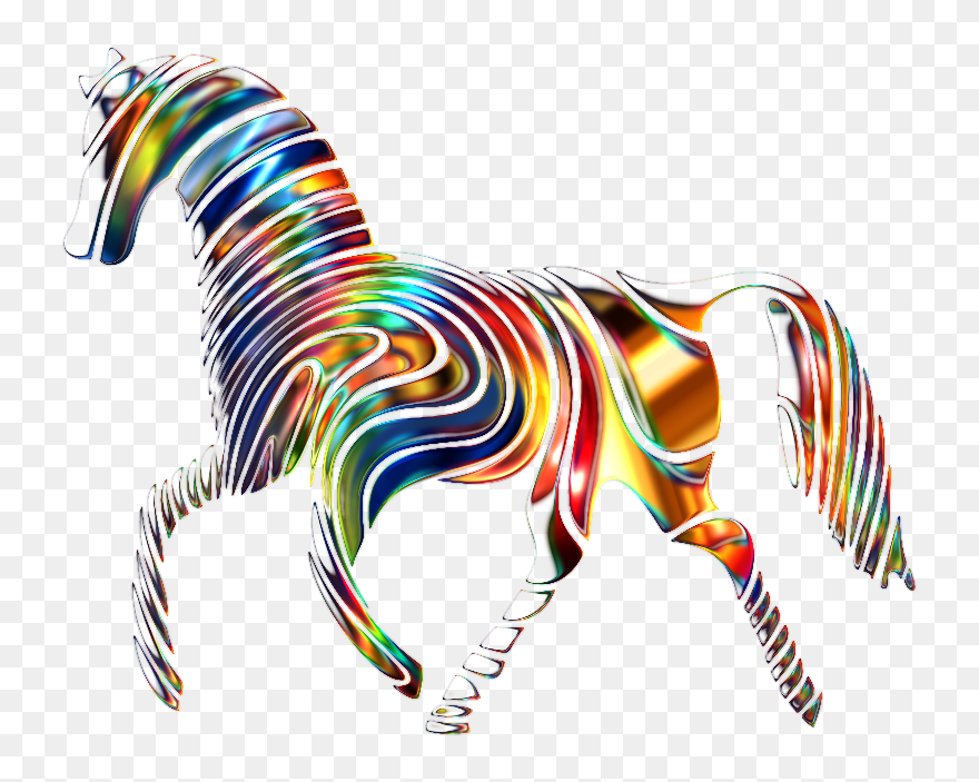 Psychedelic Horse - Horse Of A Different Color Idiom Clipart