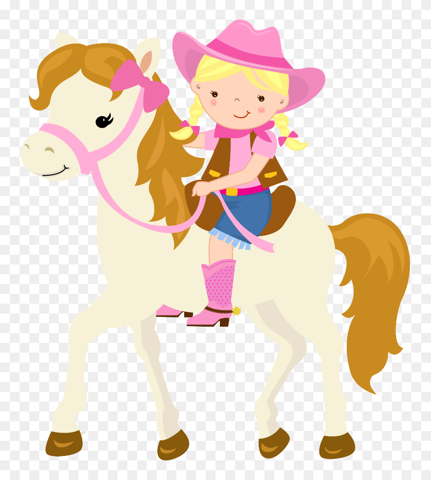 Pin By Crafty Annabelle - Cowgirl On Horse Clipart - Png Download