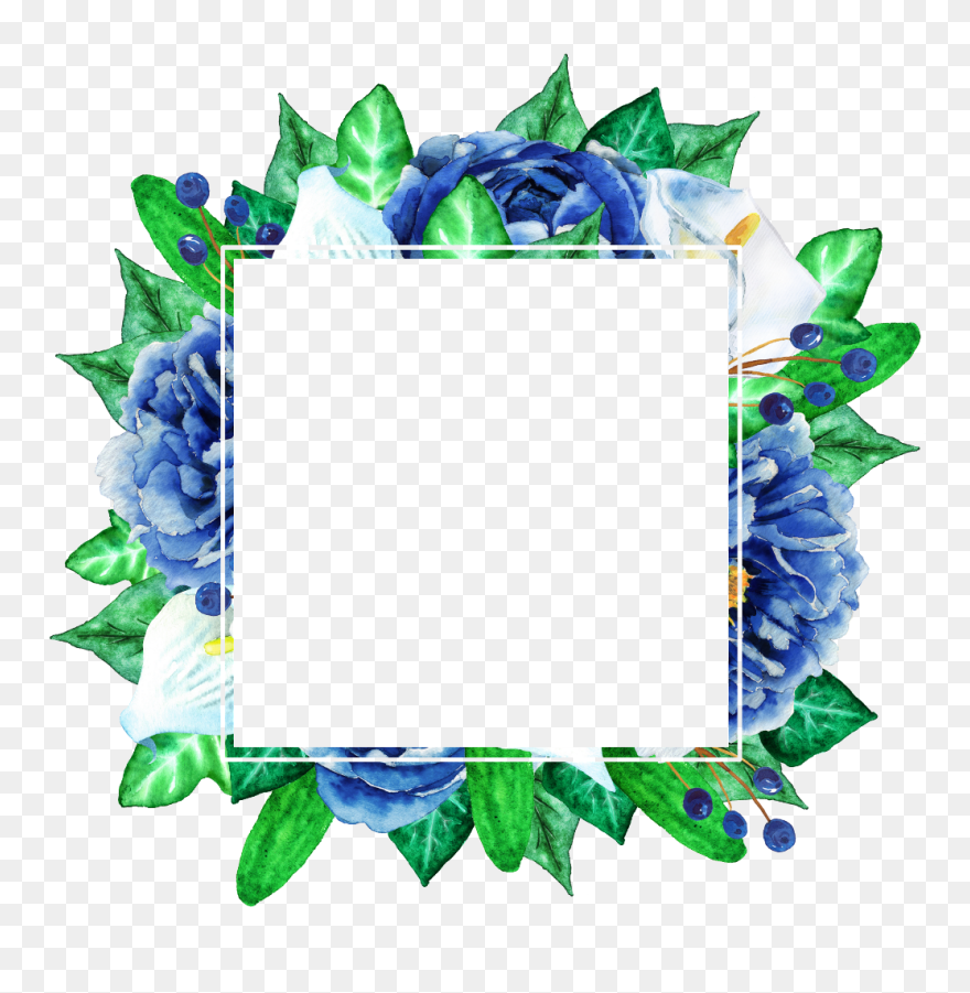 Ftestickers Flowers Frame Transparent Spring Springtime - Transparent Spring Flowers Png Clipart
