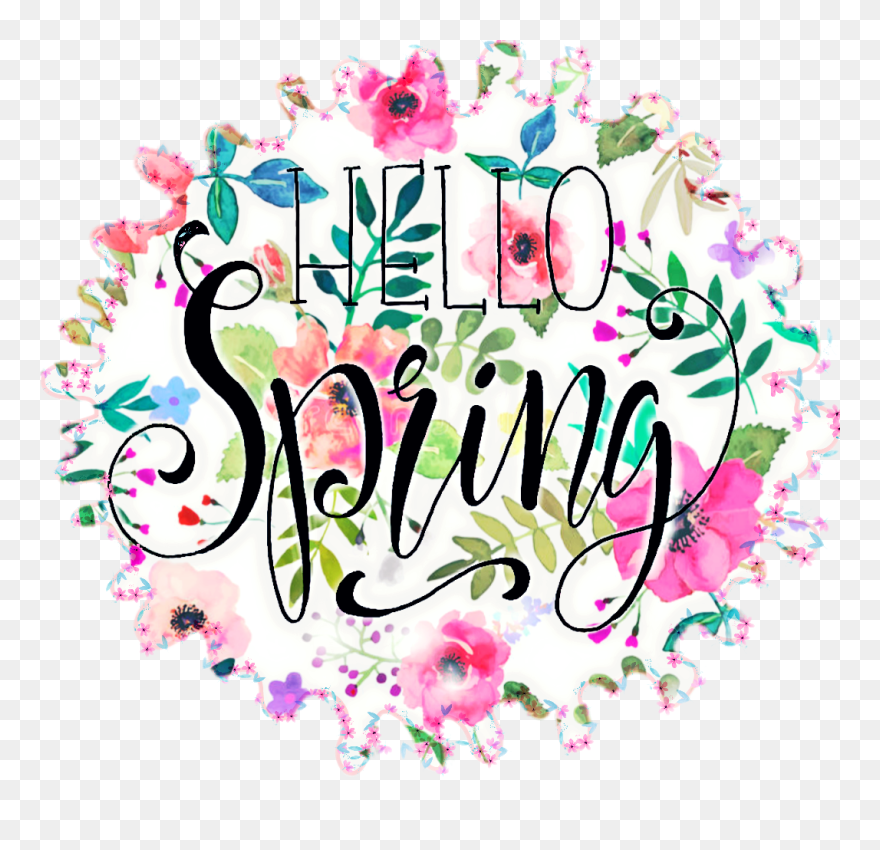 #cute #nice #hellospring #spring #springtime - Hello Spring Time Fond Transparent Clipart