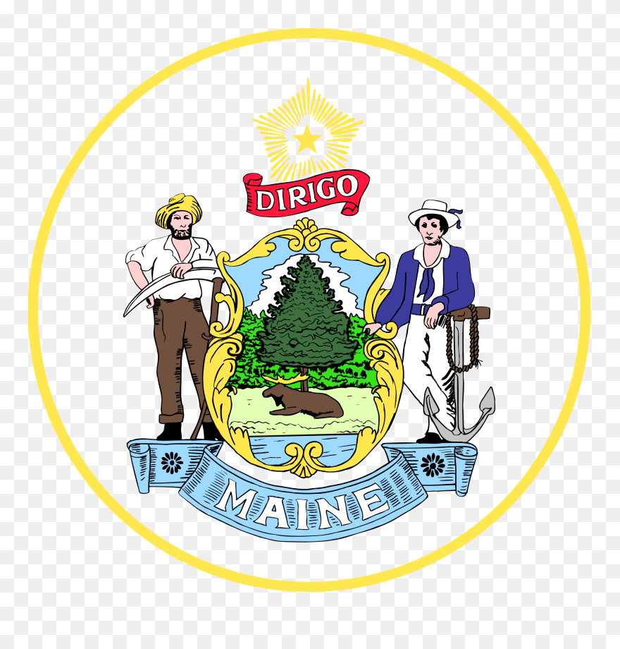 Maine State Seal Clipart