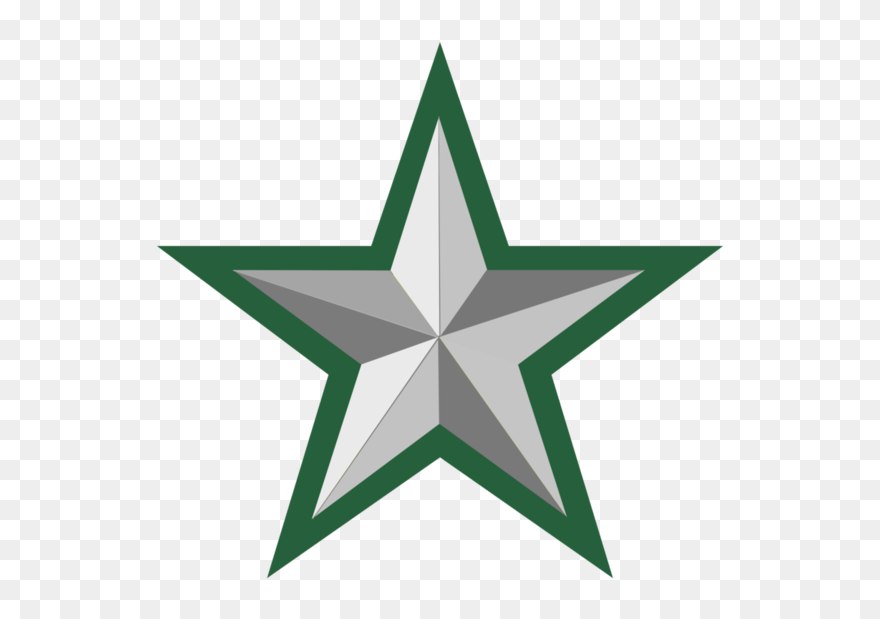 Transparent Leaf Leaf Star Line Clipart For Nature - Green And Silver Stars - Png Download