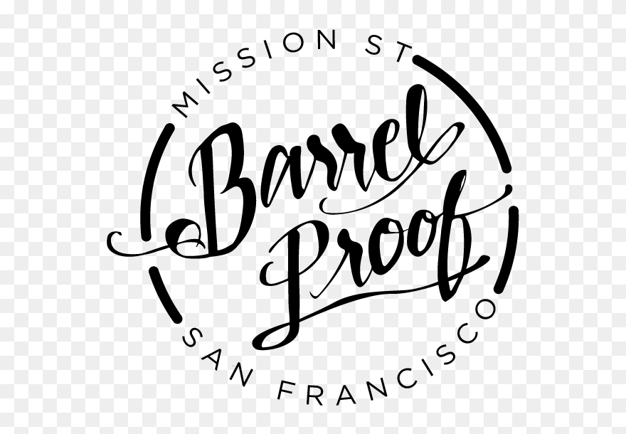 Barrel Proof - Calligraphy Clipart