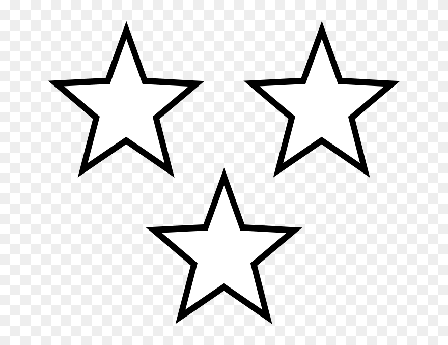Free Black And White Star Outline Clipart Clip Black - White Transparent Background Star - Png Download