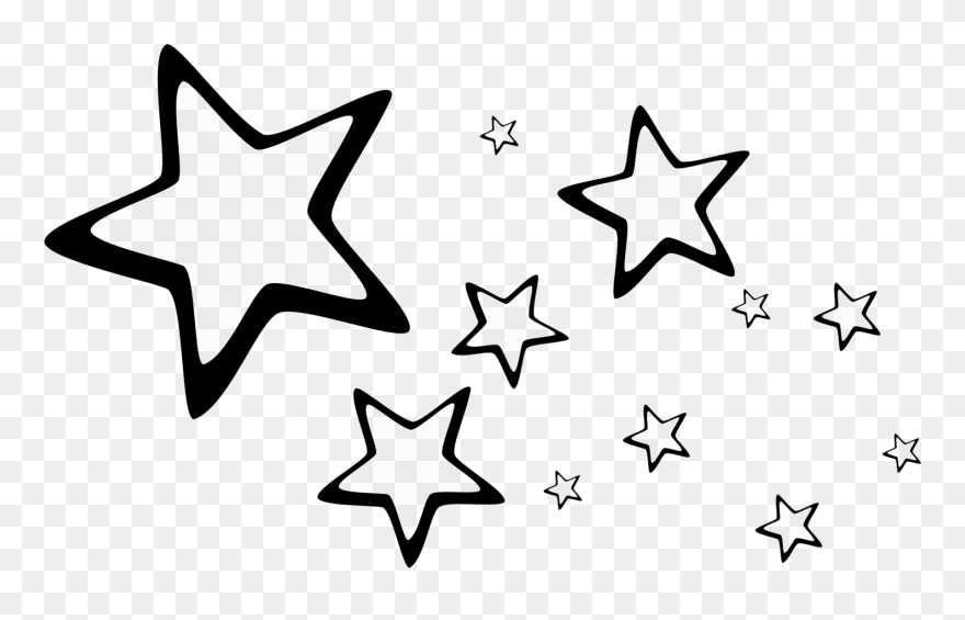 Star Blue Desktop Wallpaper Drawing White - Black And White Stars Png Clipart