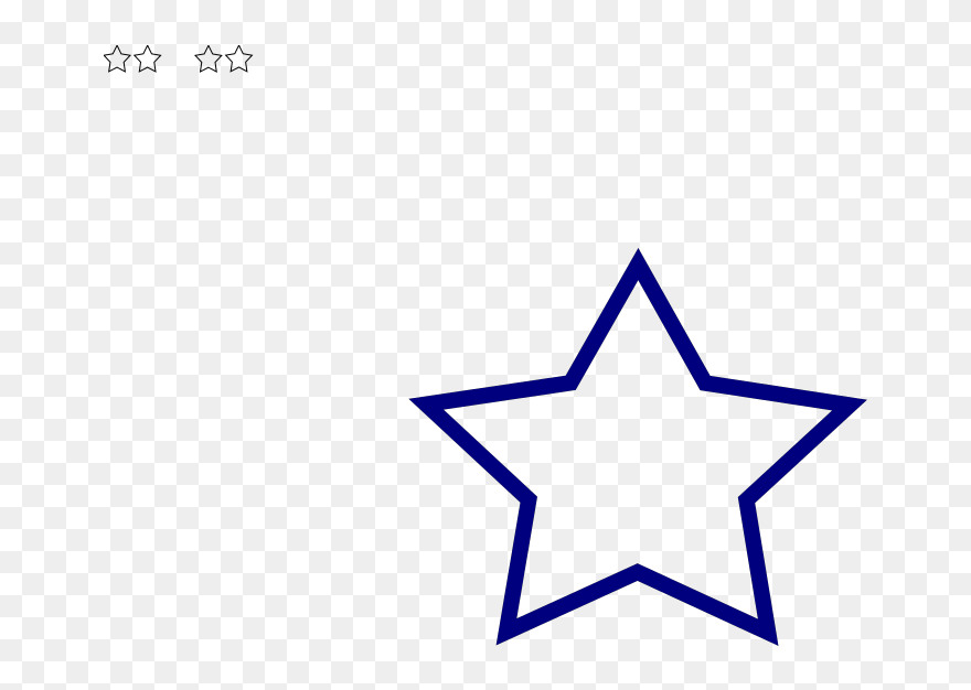 Blue Star Svg Clip Arts - Star Outline Icon - Png Download