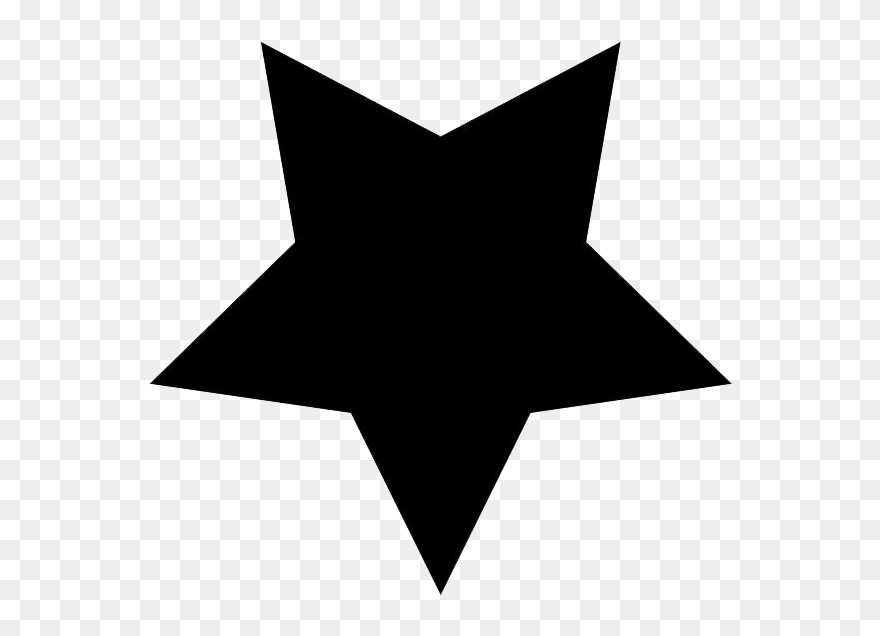 Star Silhouette Clip Art - Black Star Clip Art - Png Download