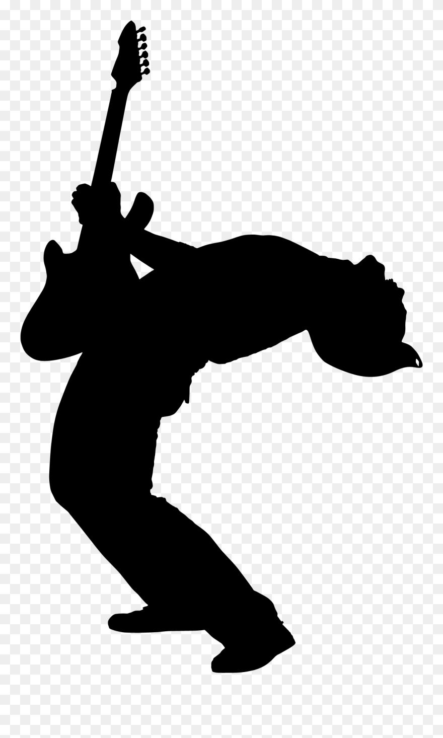 Steel Guitar Guitarist Silhouette - Guitar Player Silhouette Clipart