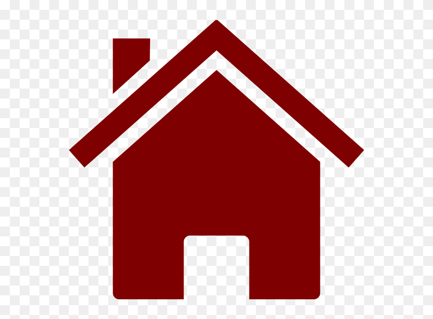 Clipart Stars Burgundy - Simple House Clip Art - Png Download