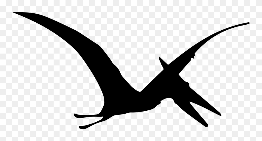 Transparent Pterodactyl Clip Art - Pterodactyl Black And White Clipart - Png Download