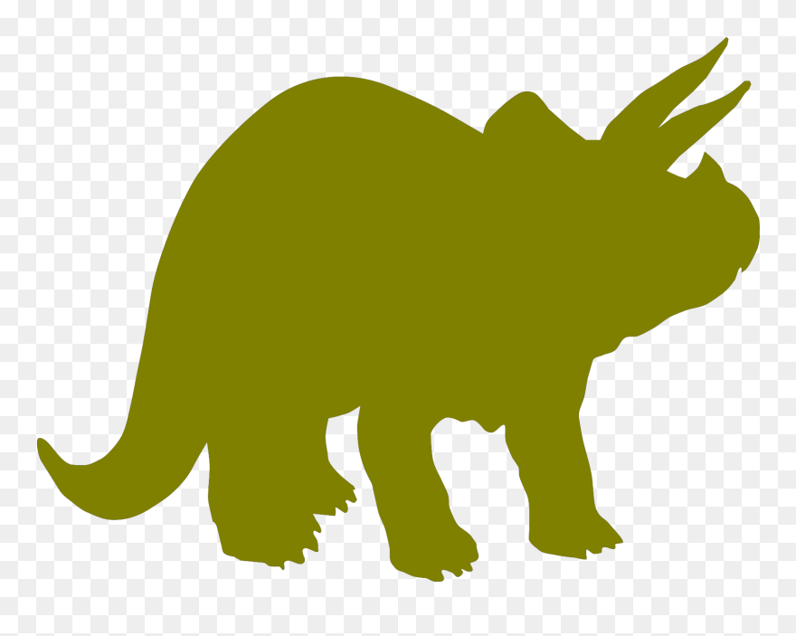 Silhouette Dinosaur Clipart - Png Download