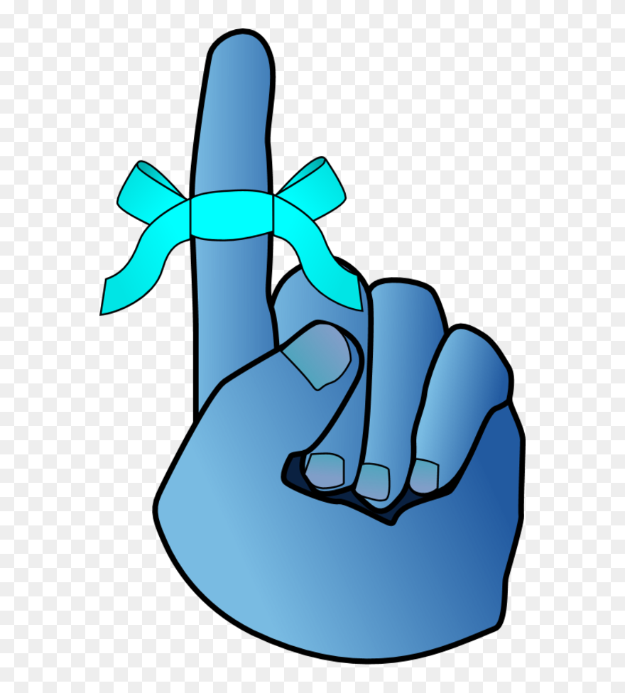 Finger Tied With A Bow Tie - Finger Reminder Clipart