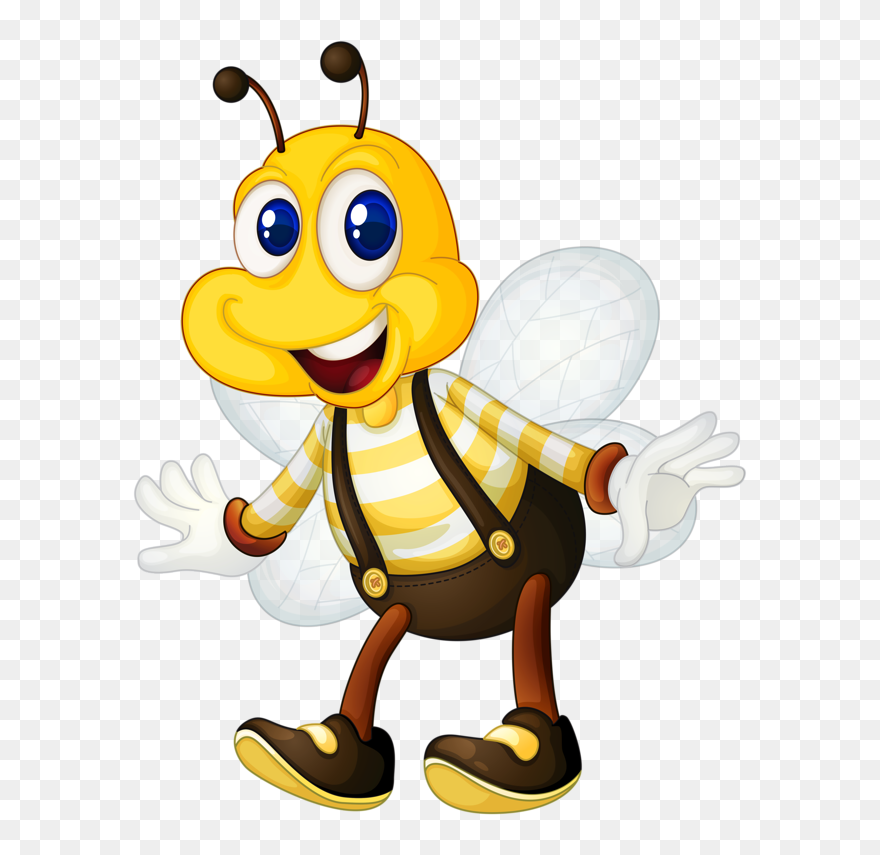 Stickers Vector Bumblebee - Honey Bee Bee Cartoon Png Clipart