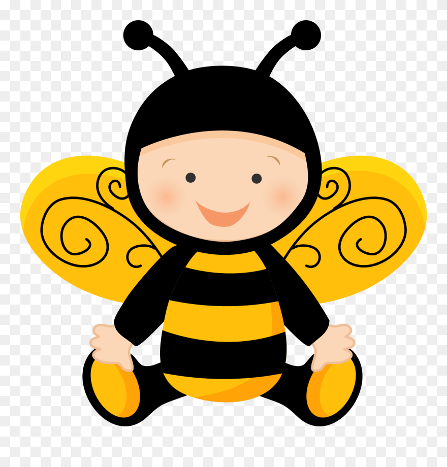 February Clipart Bee, February Bee Transparent Free - Bee Theme Baby Shower Invitations - Png Download