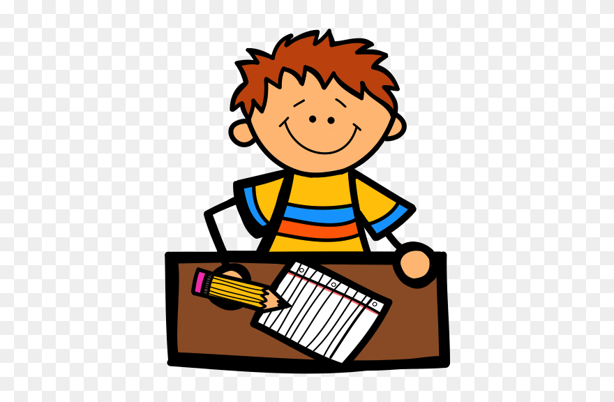 Student Writing Clipart - Kid Writing Clipart - Png Download