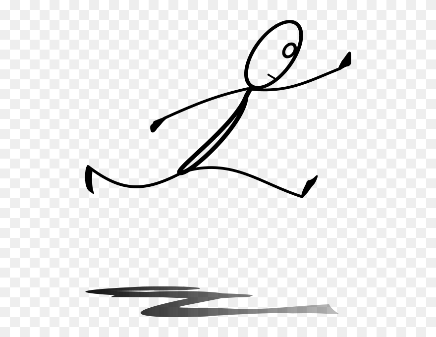 Al Jumping Png Images 538 X - Stick Figure Jumping Cartoon Clipart