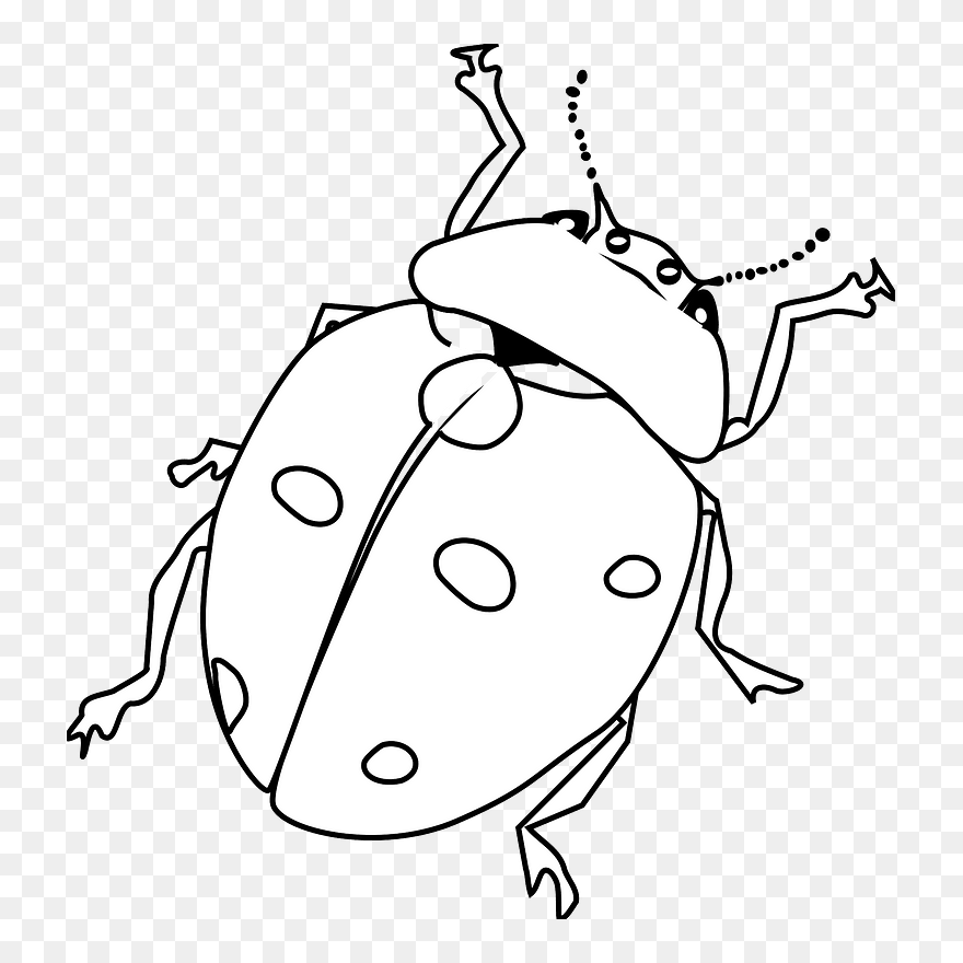 Ladybug Clipart - Lakaran Ladybird - Png Download