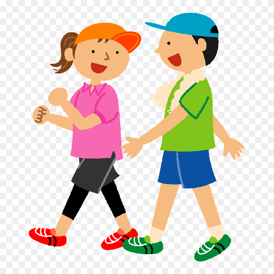 Couple Walking Clipart - ウォーキング イラスト フリー 素材 - Png Download
