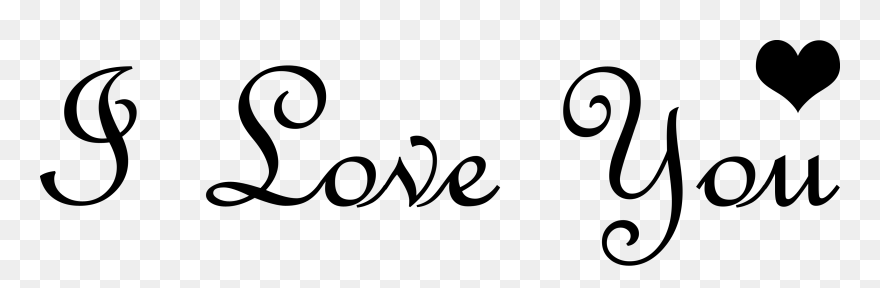 Grab And Download I Love You Png Clipart - Love You Png Black Transparent Png