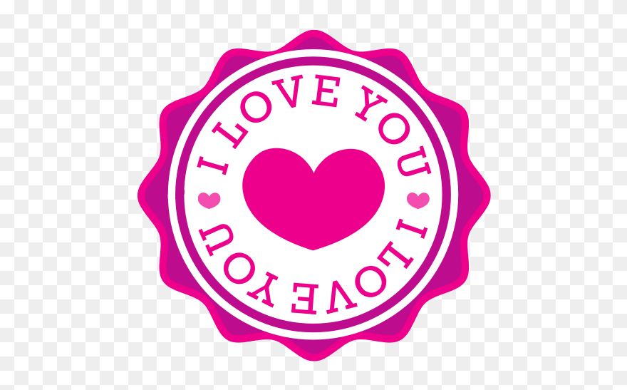 I Love You Vector Sticker - Circle Clipart