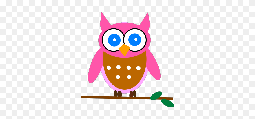 Pink Owl Svg Clip Arts - Cartoon - Png Download