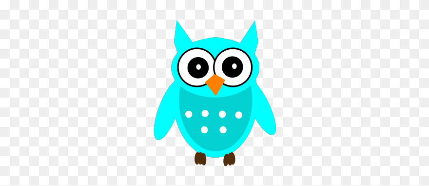 Turquoise Chic Owl Svg Clip Arts - Cartoon - Png Download