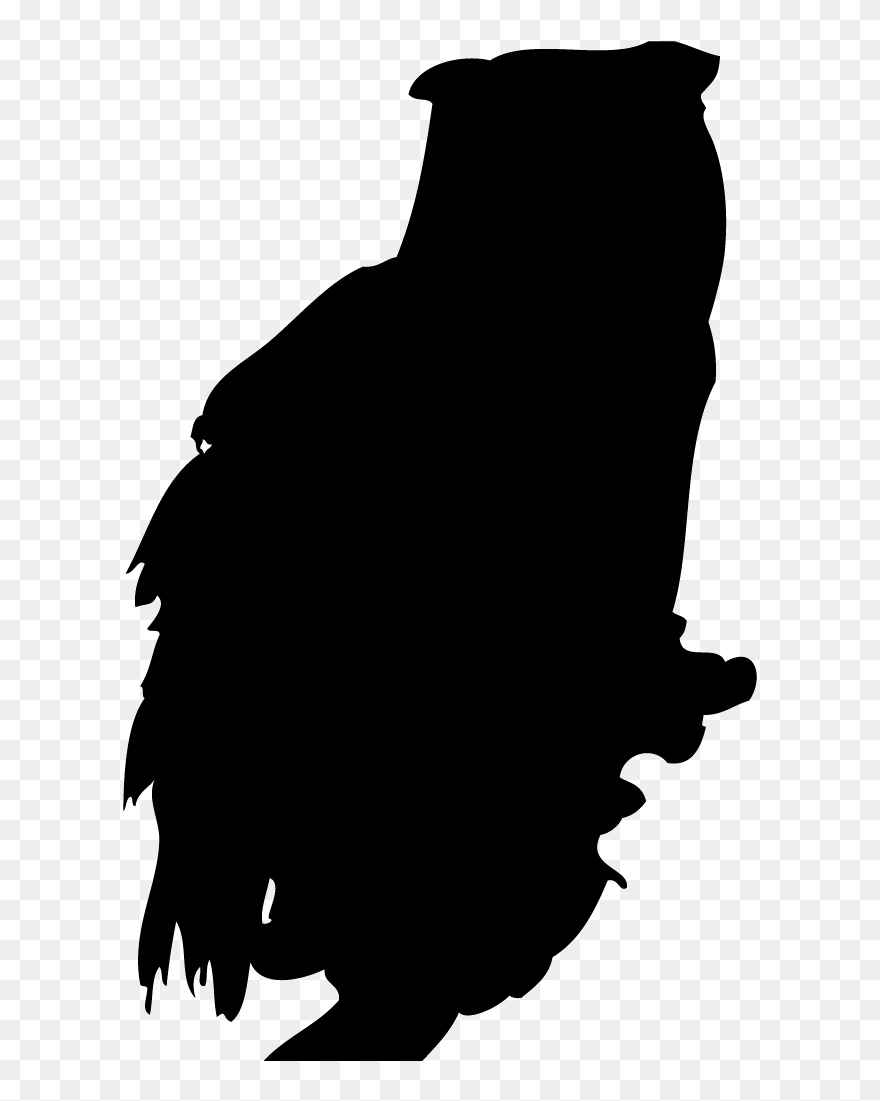 Silhouette Clipart Owl - Barred Owl Silhouette - Png Download